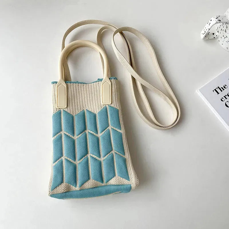 Love Mini Knit Shoulder Crossbody Bag - Bellarte Enchanté Love Mini Knit Shoulder Crossbody Bag